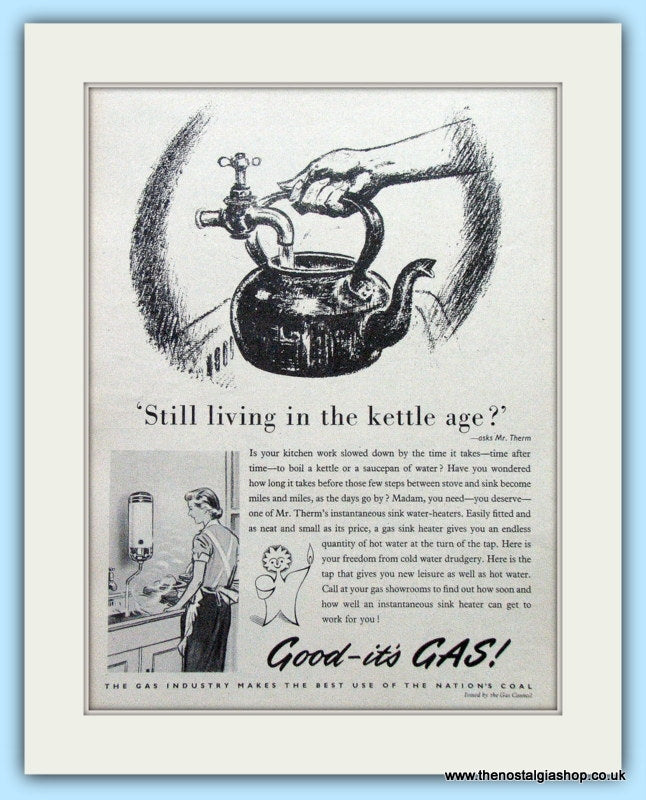 Gas is Good. Original Avdert 1954 (ref AD4740)