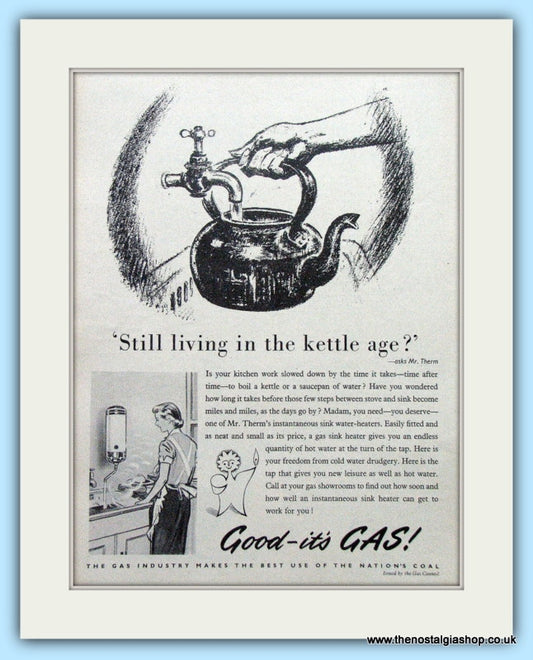 Gas is Good. Original Avdert 1954 (ref AD4740)