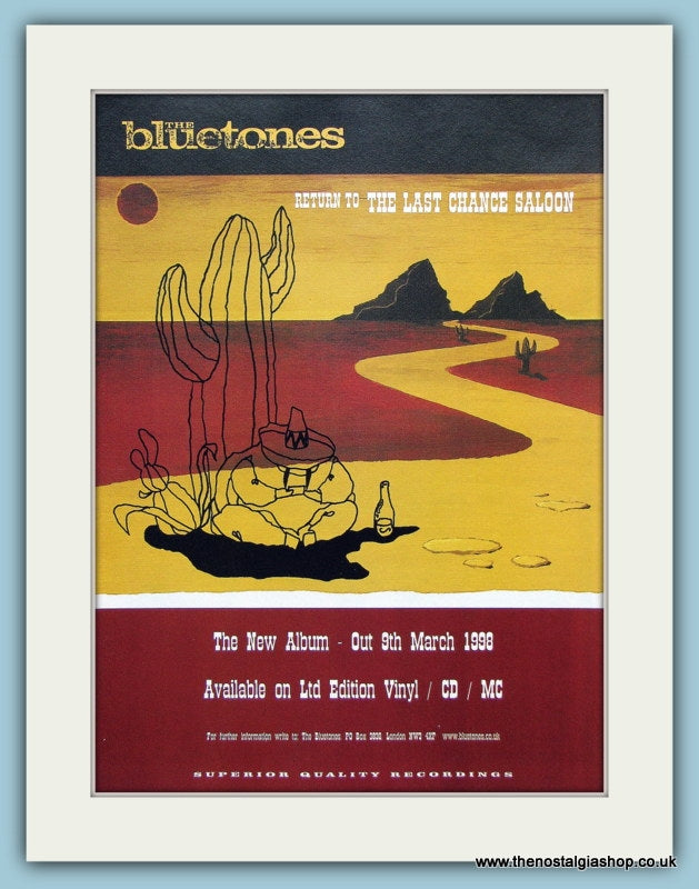 The Blutones Original Music Advert 1998 (ref AD3393)