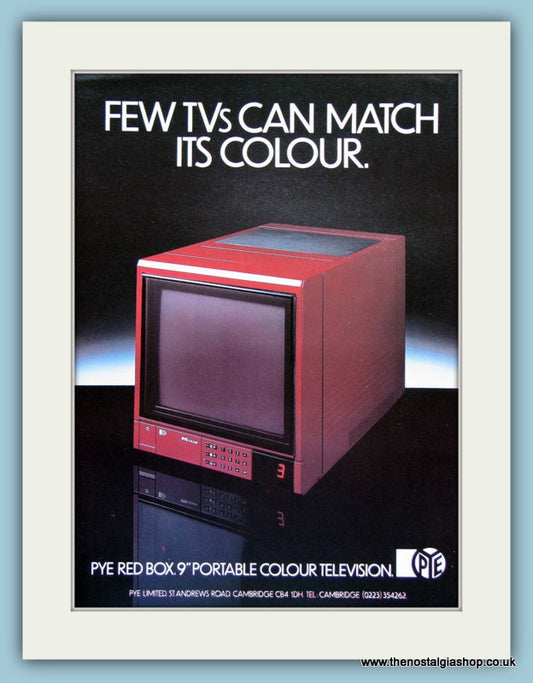 Pye Portable Colour TV Original Advert 1984 (ref AD3027)
