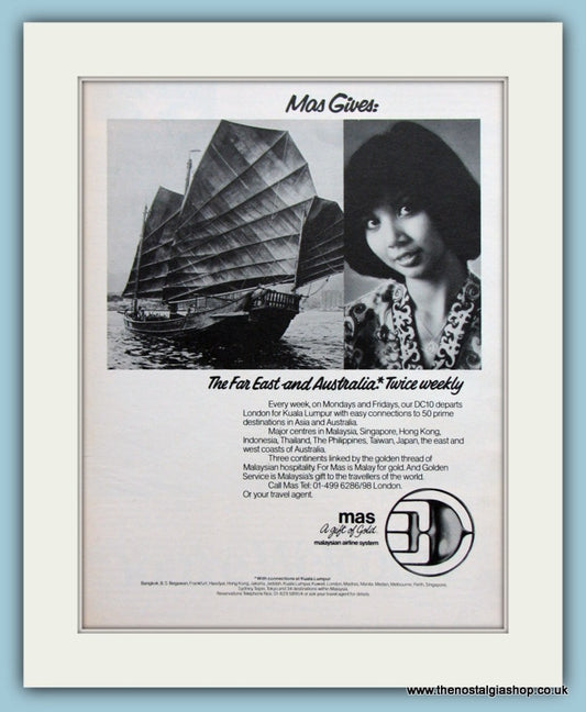 Malaysian Airline Original Advert 1979 (ref AD2166)