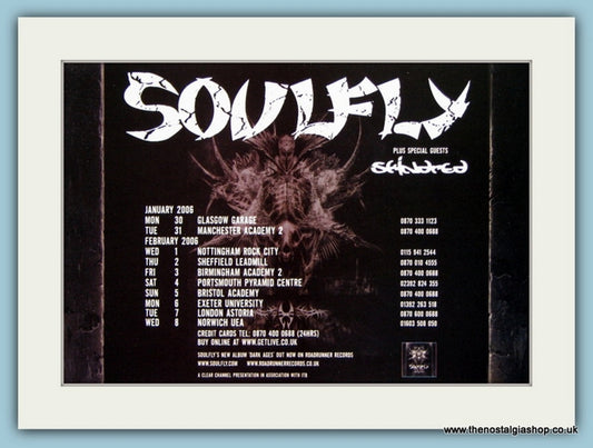 Soulfly Tour Jan/Feb Original Advert 2006 (ref AD1967)