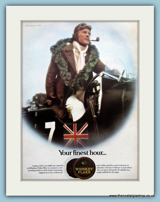 Whiskey Flake Tobacco Racing Driver Original Advert 1974 (ref AD6148)