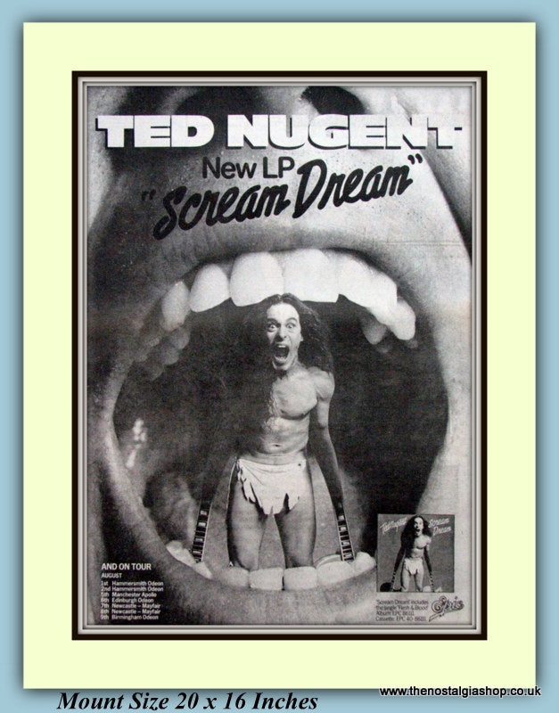 Ted Nugent Scream Dream Original Advert 1980 (ref AD9310)