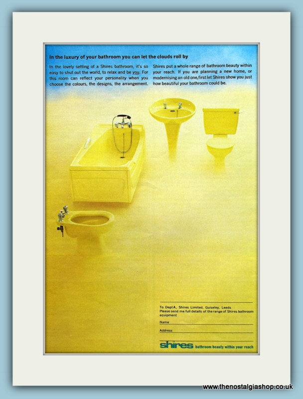 Shires Bathrooms Original Advert 1967 (ref AD3884)