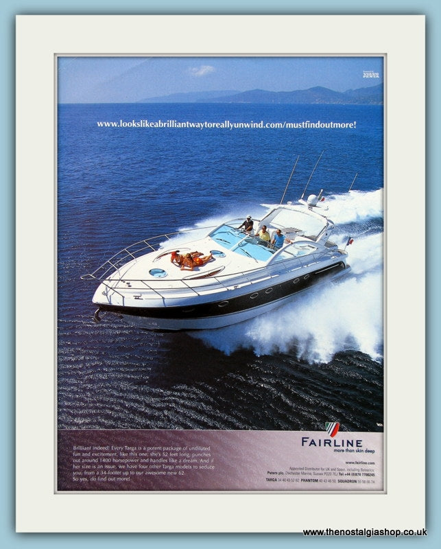 Fairline Power Boat Original Advert 2004 (ref AD2324)