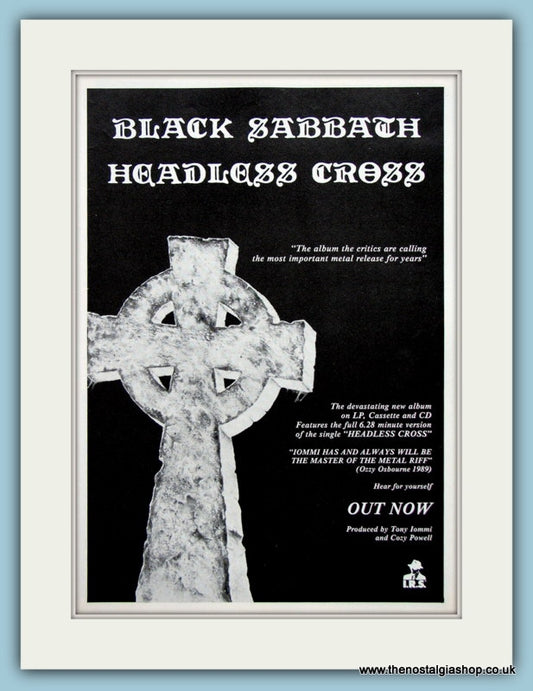 Black Sabbath Headless Cross Original Music Advert 1989 (ref AD3401)