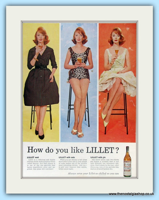 Lillet. Original Advert 1959 (ref AD4793)