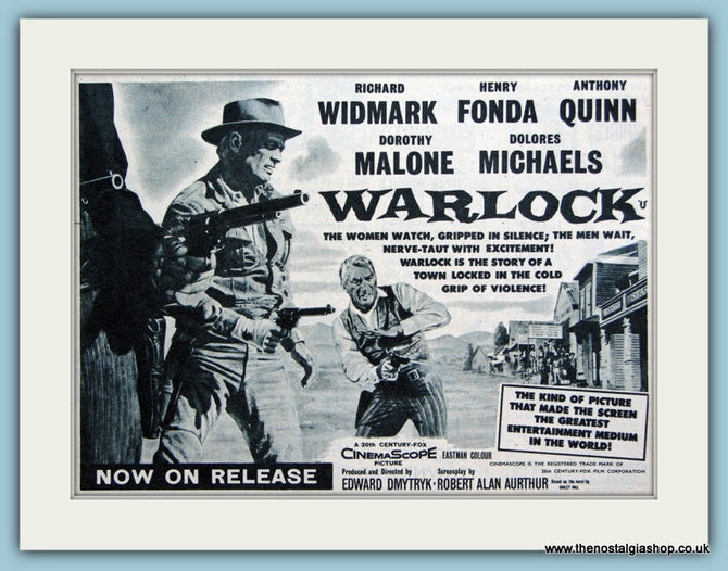 Warlock starring Richard Widmark 1959 Original Advert (ref AD3238)