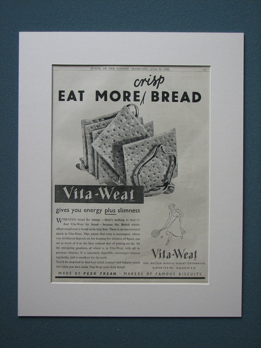 Vita-Weat Crisp Bread 1936 Original advert (ref AD841)