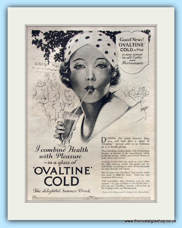 Ovaltine Cold. Original Advert 1935 (ref AD4886)