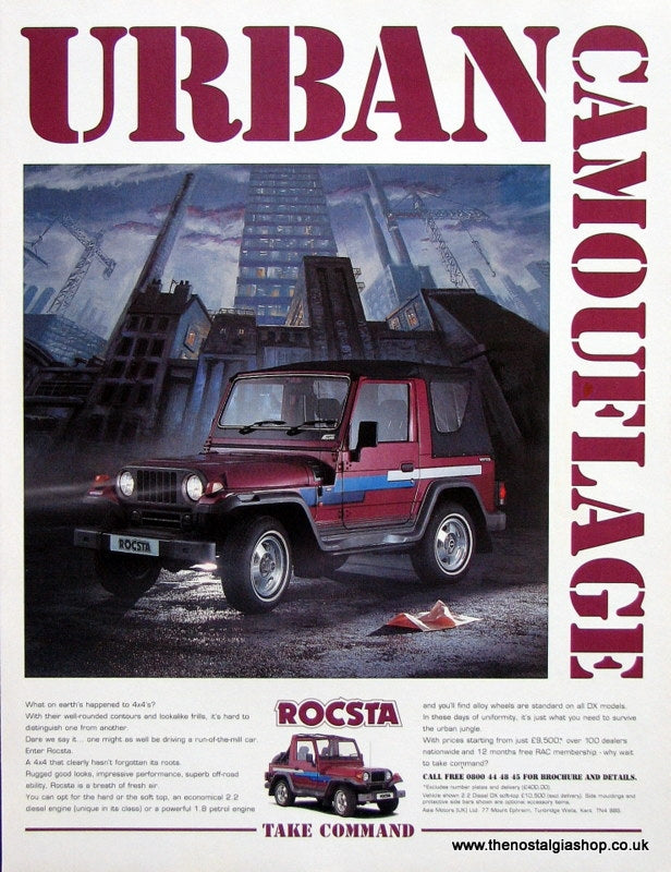 Rocsta 4 x 4 1994 Original Advert (ref AD1624)