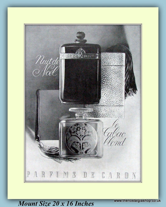 Nuit De Noel Le Cabac Blond French Perfume Original Advert 1936 (ref AD9200)