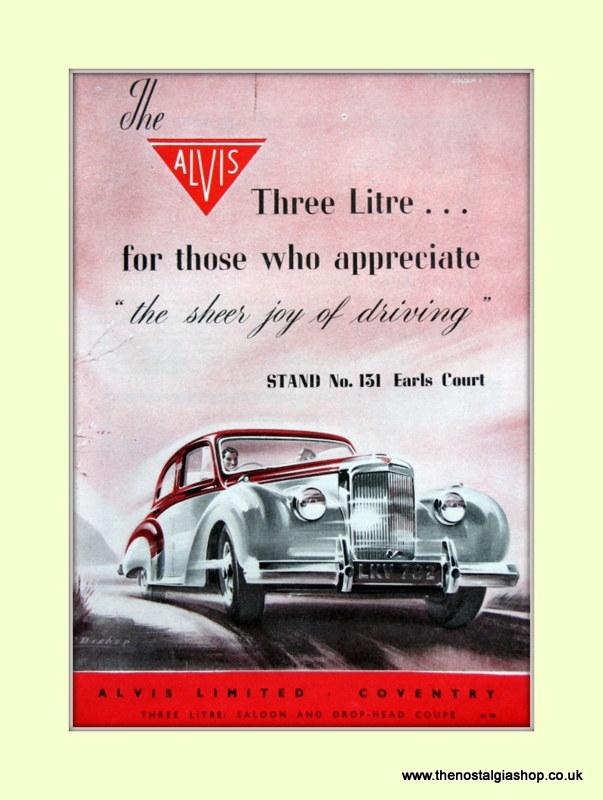 Alvis Set of 2 Original Adverts 1952/53 (ref AD6632)