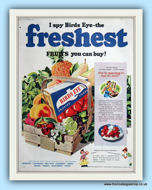 Birds Eye Frosted Foods. Original Advert 1953 (ref AD8038)