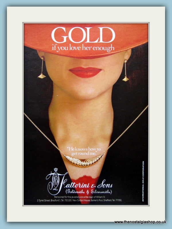 Fattorini & Sons, Gold. Original Advert 1983 (ref AD6202)