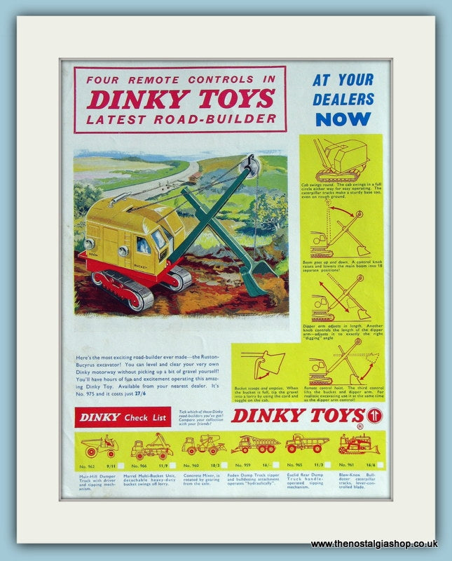 Dinky Toys Road Builder 1963 Original Advert (ref AD2837)
