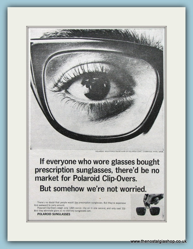 Polaroid Sunglasses Original Advert 1965 (ref AD2246)