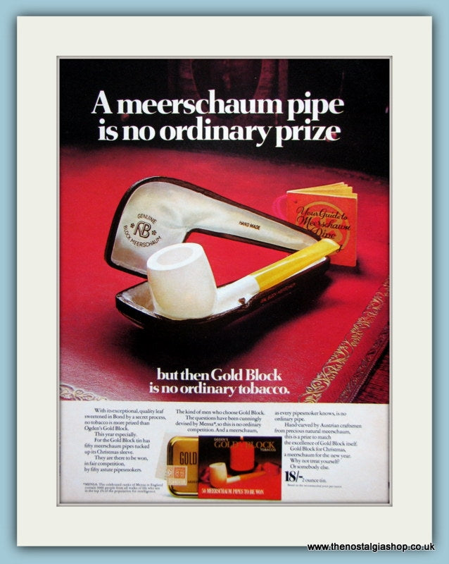 Gold Block Tobacco Original Advert  1970 (ref AD6156)