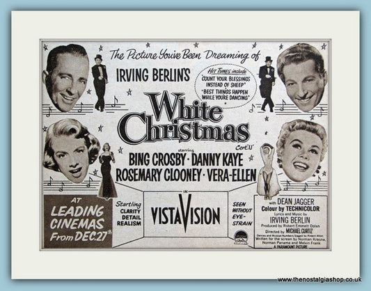 White Christmas starring Bing Crosby, 1954 Original Advert (ref AD3226)