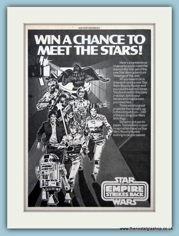 The Empire Strikes Back Star Wars And Competition Set Of 2 Original Adverts 1982 (ref AD6468)