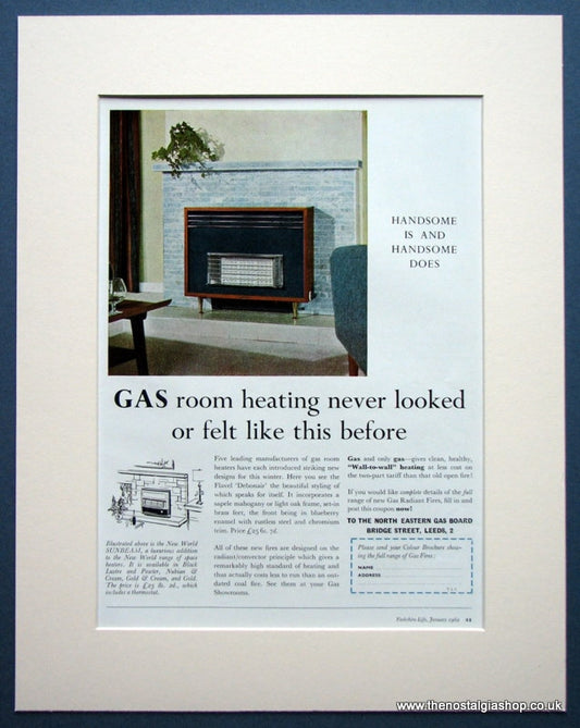 Gas Room Heating 1962 Original Advert (ref AD982)
