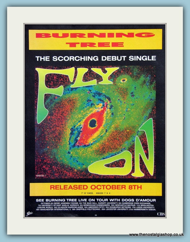 Burning Tree Fly On 1990 Original Advert (ref AD3288)