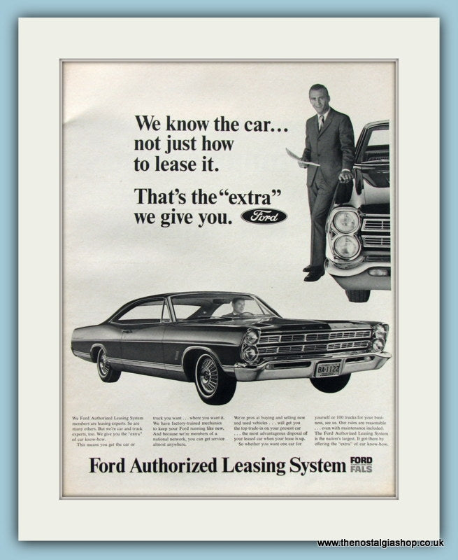 Ford Authorized Leasing System Original Advert 1967 (ref AD8307)
