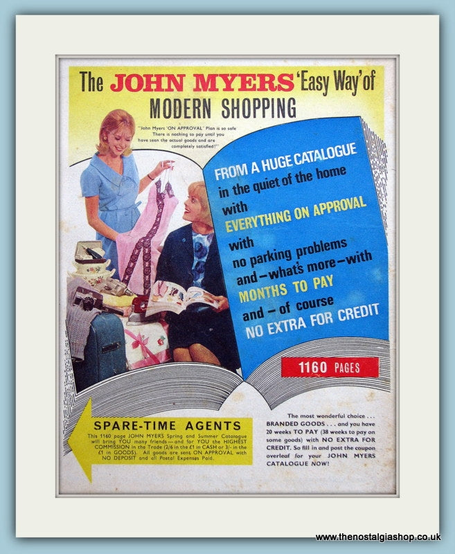 John Myers Catalogue Original Advert 1965 (ref AD3662)