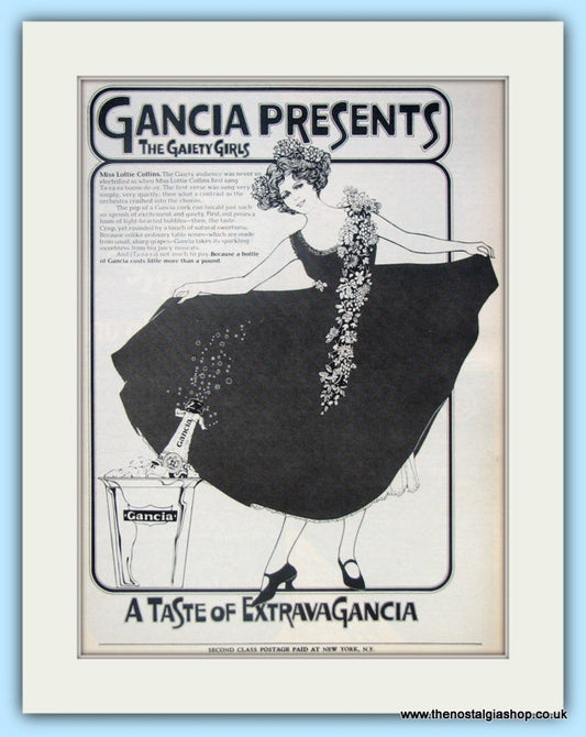 Gancia. Original Advert 1974 (ref AD4796)