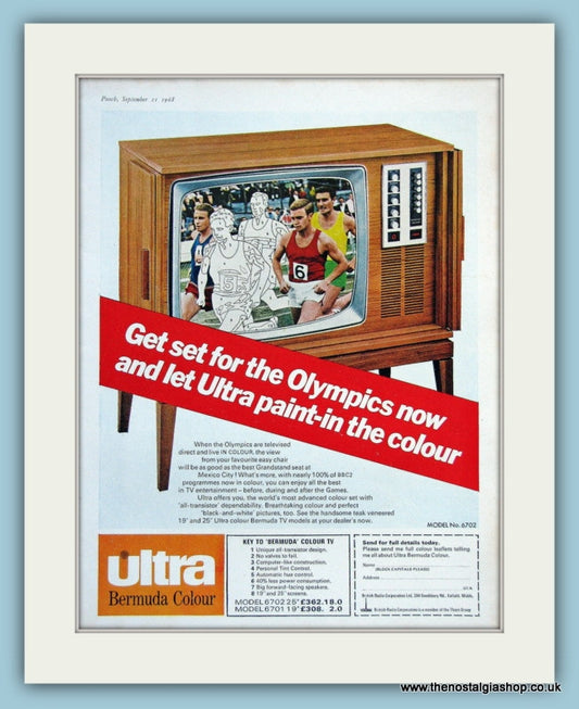 Ultra Bermuda Colour Television Original Advert 1968 (ref AD3011)