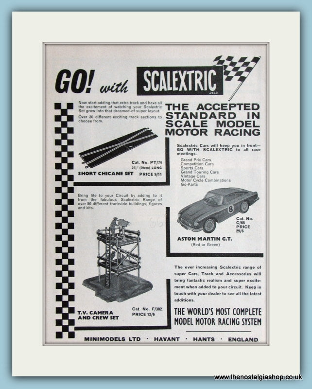 Scalextric Model Racing 1966 Original Advert (ref AD2861)