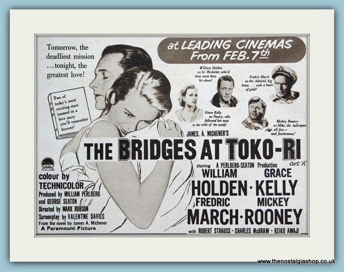The Bridges At Toko-Ri starring Grace Kelly, 1955 Original Advert (ref AD3240)