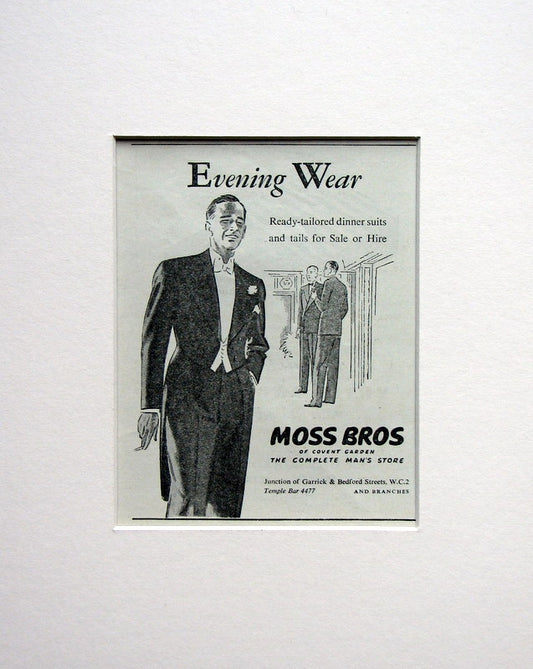 Moss Bros Evening Wear 1953 Original Advert (ref AD1533)