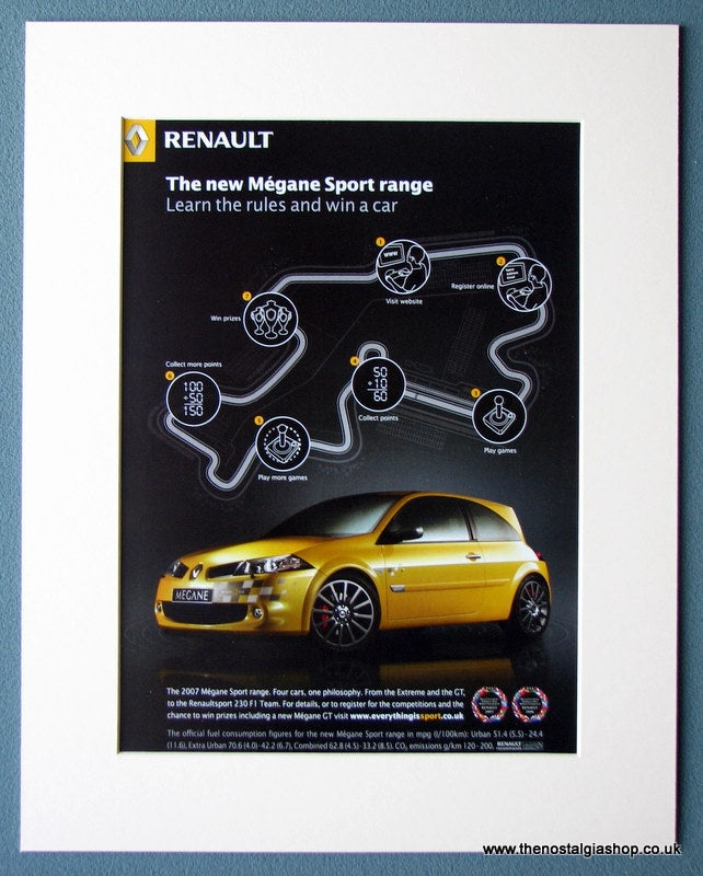 Renault Megane Sport Range 2007 Original Advert (ref AD1407)
