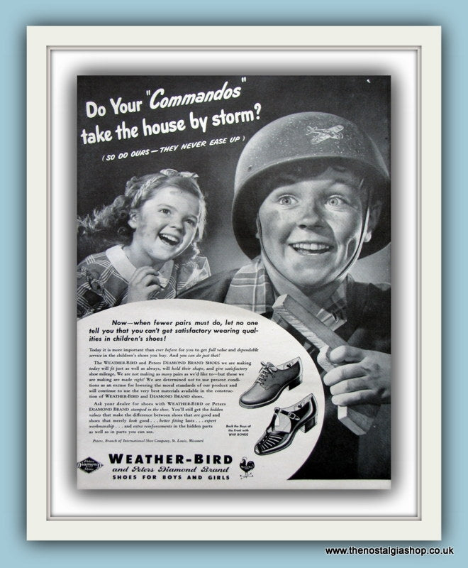 Weather - Bird Shoes. Original Advert 1944 (ref AD8194)