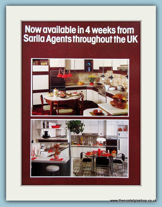 Sarila Agents kitchen Furniture Original Advert 1976 (ref AD2766)
