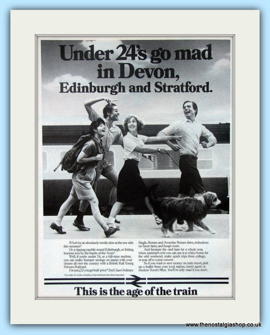 British Rail Young Persons Railcard Original Advert 1984 (ref AD6546)