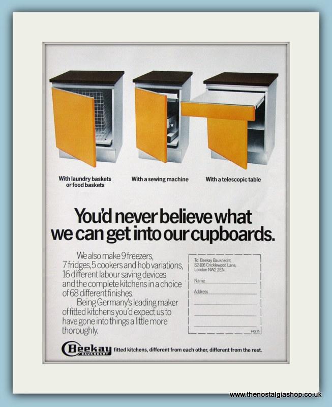 Beekay Bauknecht Fitted Kitchens Original Advert 1975 (ref AD2601)