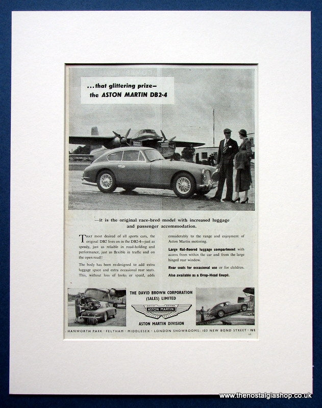 Aston Martin DB2-4 1954 Original Advert (ref AD1442)