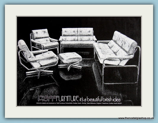 Pieff Furniture. Original Advery 1976 (ref AD2457)