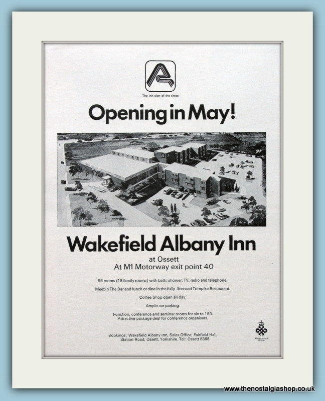 Wakefield Albany Inn Opening 1972 Original Advert (ref AD4543)