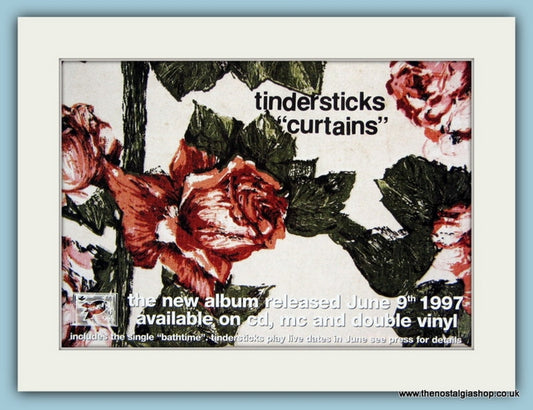 Tindersticks. Curtains. Original Advert 1997 (ref AD1896)
