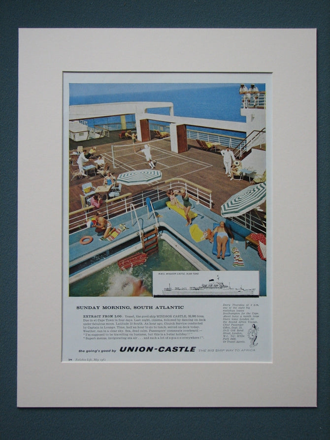 Union Castle Cruises 1961 Original advert (ref AD805)
