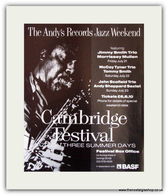 Cambridge Festival Jazz Weekend Advert (ref AD1799)