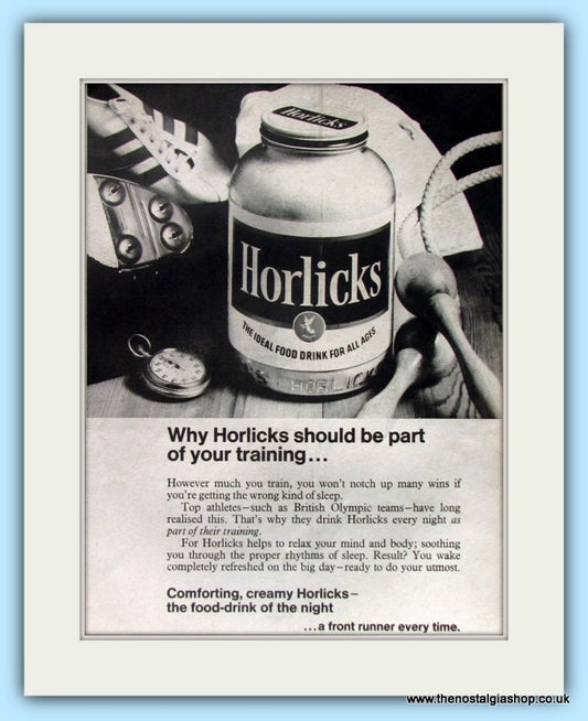 Horlicks. Set of 3 Original Adverts 1960s (ref AD4906)