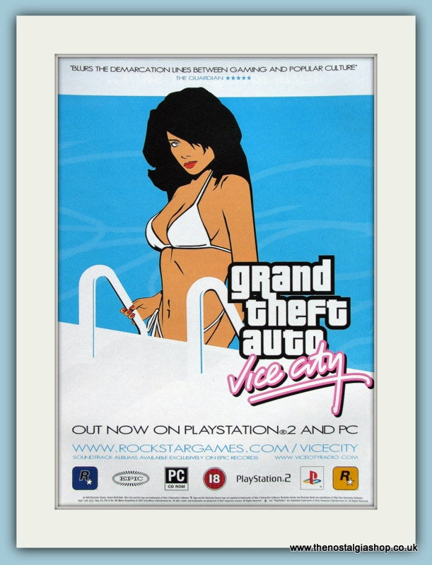 Grand Theft Auto Vice City Original Advert 2003 (ref AD3997)