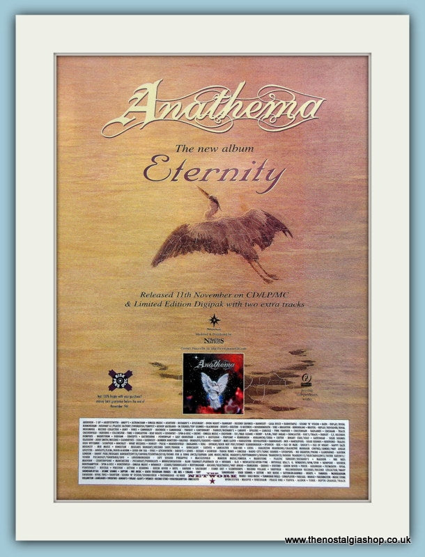 Anathema Eternity 1996 Original Advert (ref AD3087)