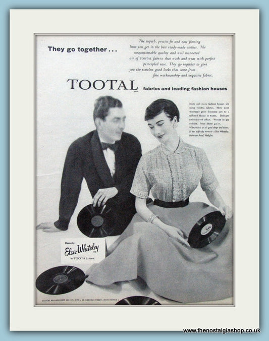 Tootal Fabrics. Original Advert 1955 (ref AD4302)