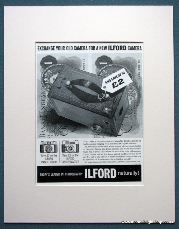 Ilford Cameras Rangefinder & Sportsmaster 1963 Original Advert (ref AD1081)